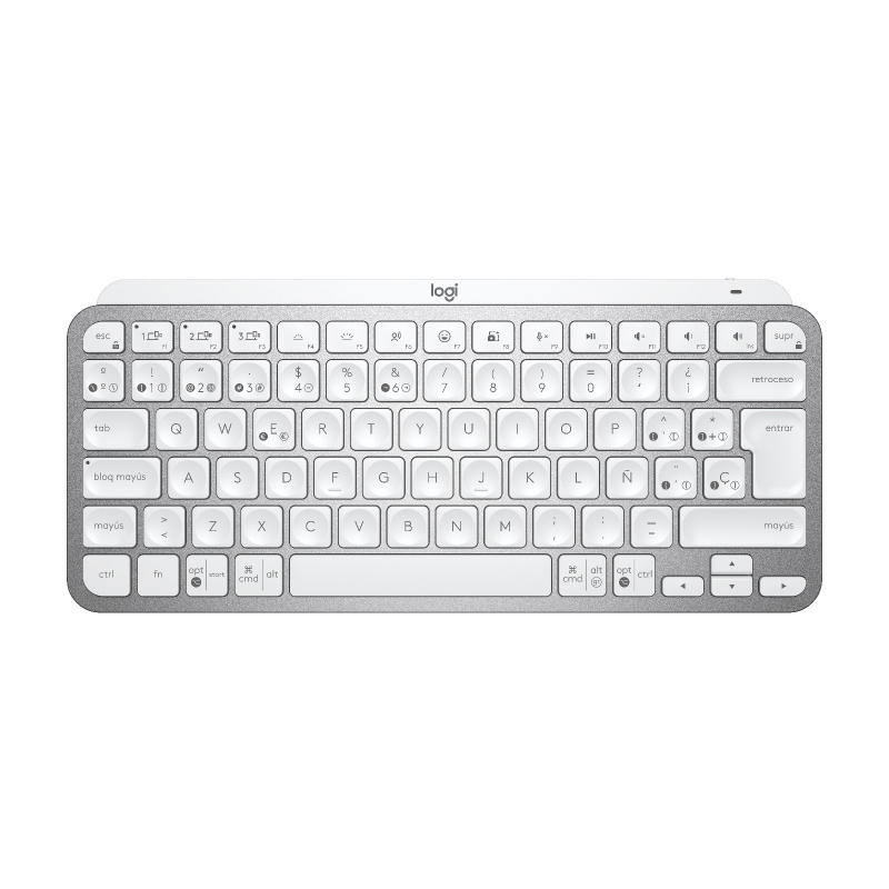 Logitech mx keys mini tastiera rf senza fili + bluetooth qwerty spagnolo grigio