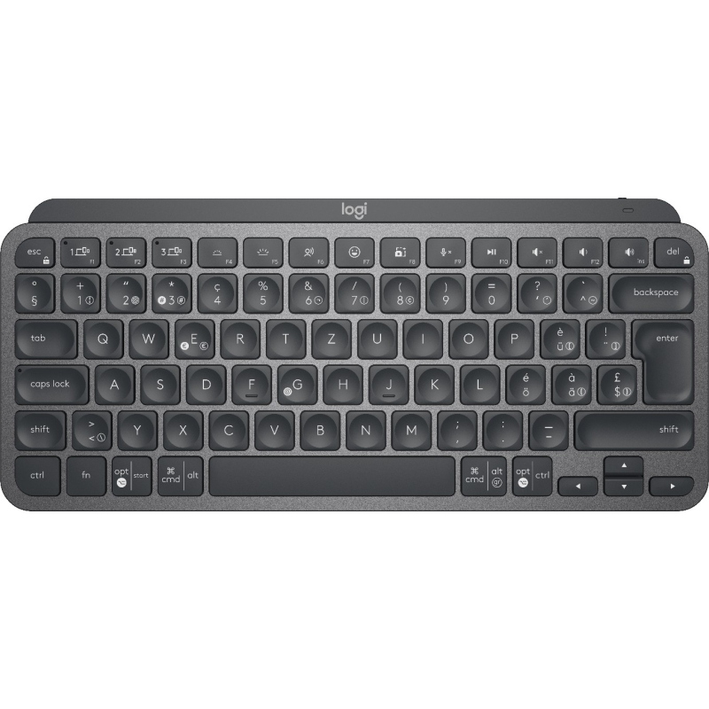 Logitech mx keys mini tastiera ufficio rf senza fili + bluetooth qwertz svizzere grafite