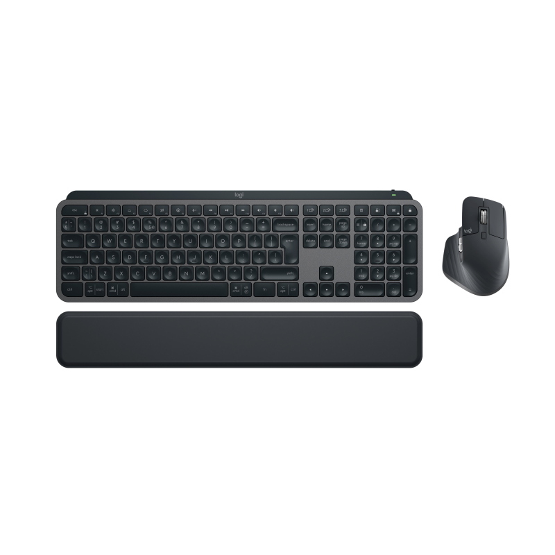 Logitech mx keys s combo tastiera mouse incluso rf senza fili + bluetooth azerty belga grafite