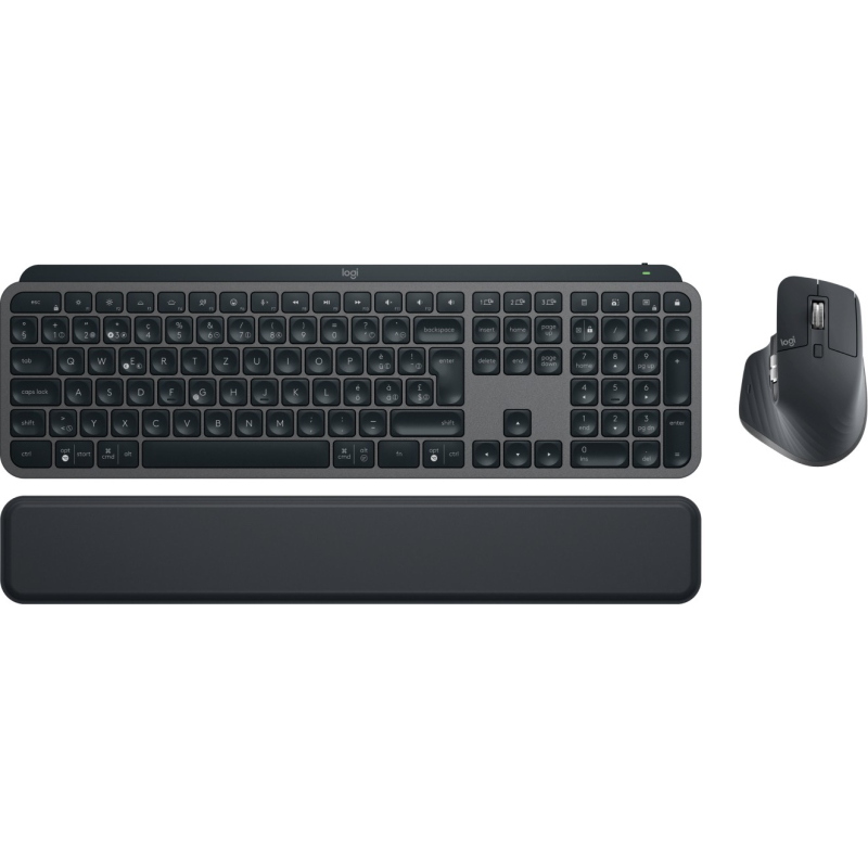 Logitech mx keys s combo tastiera mouse incluso ufficio rf senza fili + bluetooth qwertz svizzere grafite