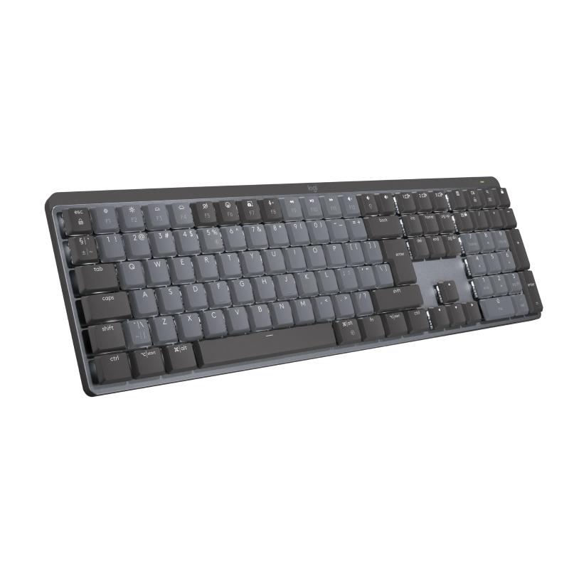 Logitech mx mechanical tastiera rf senza fili + bluetooth qwerty us international grafite, grigio