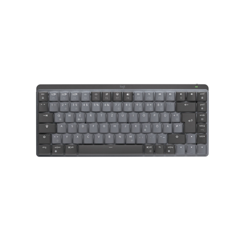 Logitech mx mini mechanical tastiera rf senza fili + bluetooth qwertz tedesco grafite, grigio
