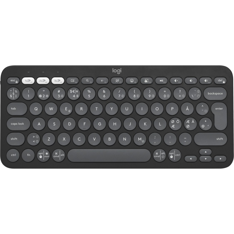 Logitech pebble keys 2 k380s tastiera rf senza fili + bluetooth qwerty danese, finlandese, norvegese, svedese grafite Logitech pebble keys 2 k380s tastiera rf senza fili + bluetooth qwerty danese, finlandese, norvegese, svedese grafite