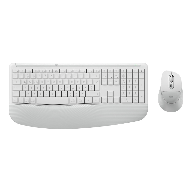 Logitech signature comfort plus mk880 weiÃ maus-tastaturkombination, kabellos, bluetooth, anpassbar via logi options+
