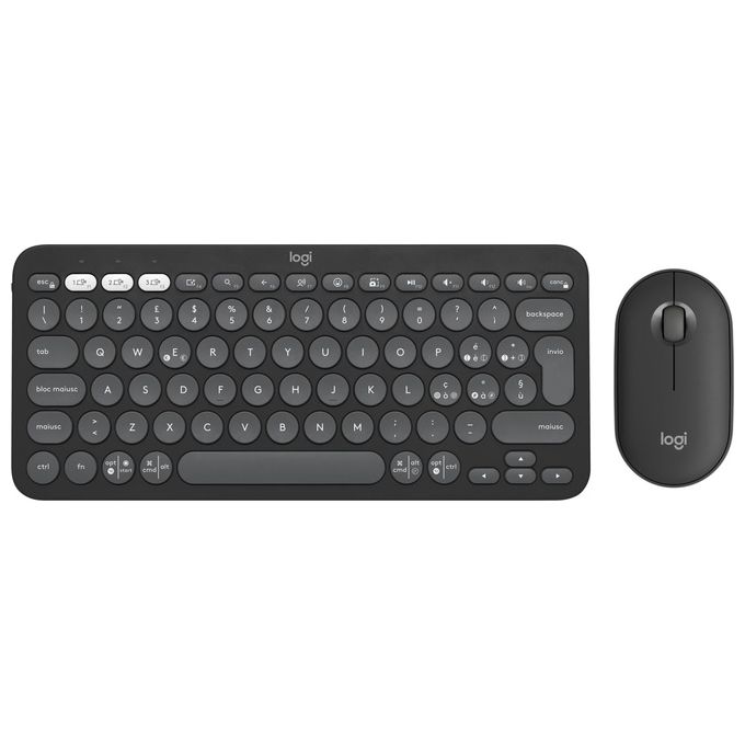 Logitech - Tastiera + Mouse Pebble 2 Combo-graphite