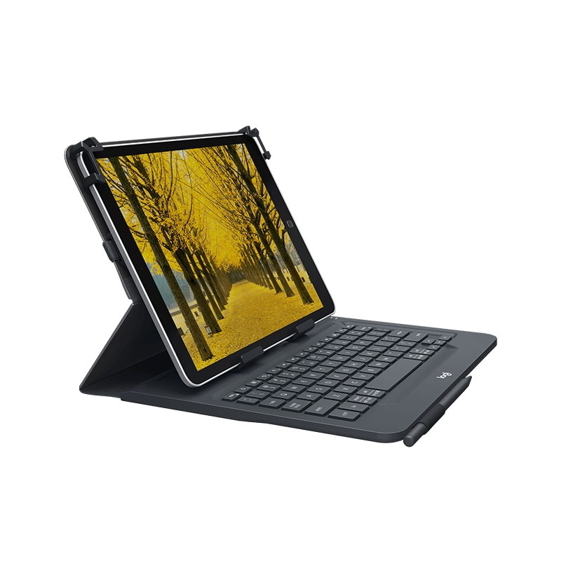 Logitech universal folio with integrated keyboard for 9-10 inch tablets nero bluetooth qwertz svizzere