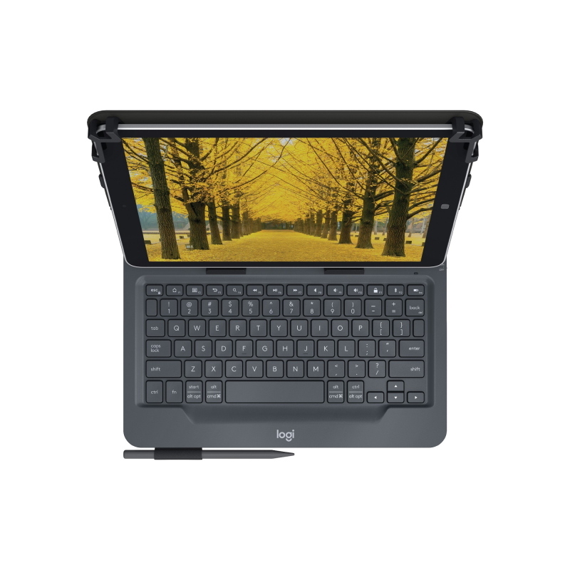 Logitech universal folio with integrated keyboard for 9-10 inch tablets nero bluetooth qwerty inglese uk Logitech universal folio with integrated keyboard for 9-10 inch tablets nero bluetooth qwerty inglese uk