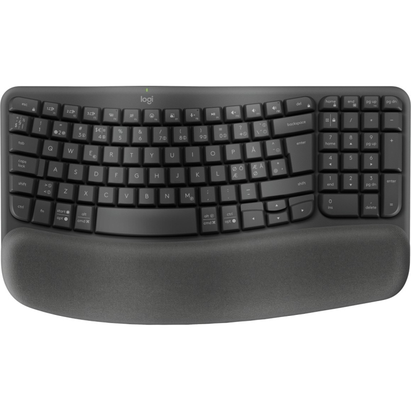 Logitech wave keys for business tastiera rf senza fili + bluetooth qwerty danese, finlandese, norvegese, svedese grafite Logitech wave keys for business tastiera rf senza fili + bluetooth qwerty danese, finlandese, norvegese, svedese grafite