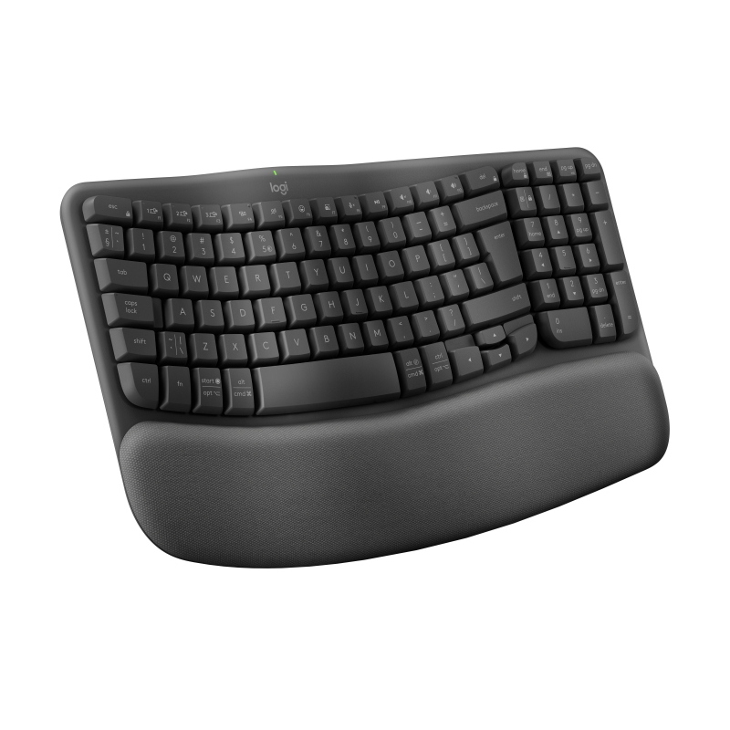Logitech wave keys tastiera ufficio rf senza fili + bluetooth azerty belga grafite Logitech wave keys tastiera ufficio rf senza fili + bluetooth azerty belga grafite