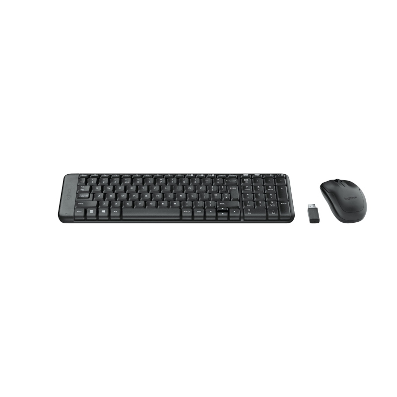 Logitech wireless combo mk220 tastiera mouse incluso ufficio rf wireless qwerty greco nero