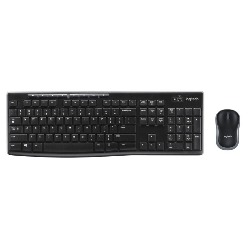 Logitech wireless combo mk270 tastiera mouse incluso usb azerty francese nero