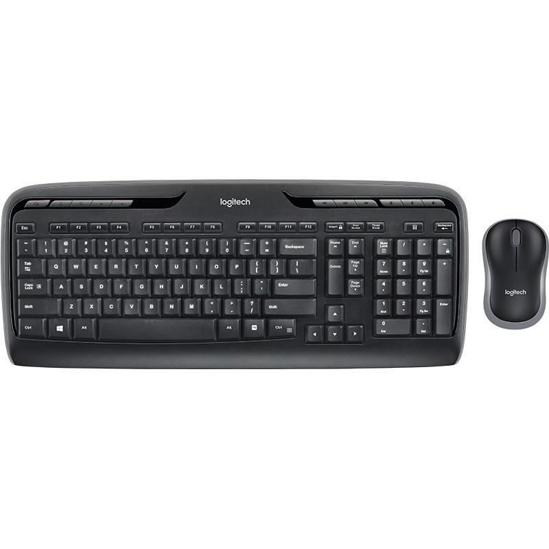 Logitech wireless combo mk330 tastiera mouse incluso usb qwerty inglese uk nero