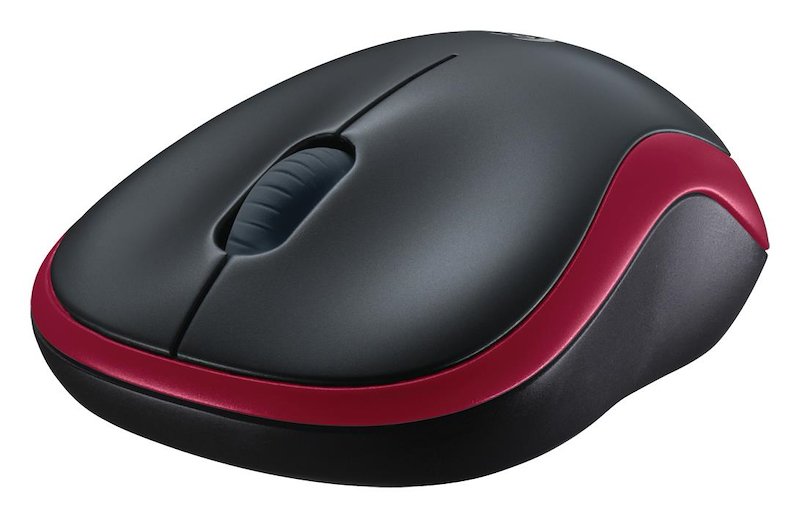 Logitech - Wireless Mouse M185-rosso