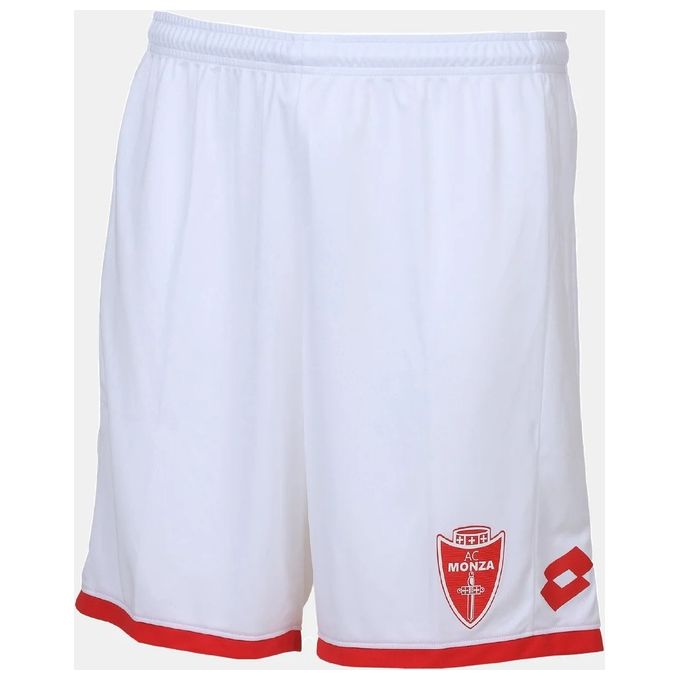 Lotto 221050-0F1-XL Pantaloncino Gara Away Ufficiale AC Monza 2023-24 Poliestere colore Bianco