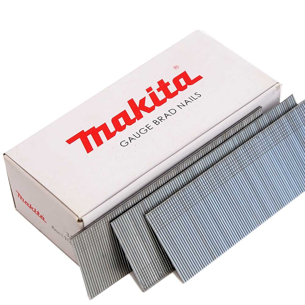 Lotto De 5000 Chiodi Zincati Calibro 18 55 Mm Makita Chiodi In Acciaio, Alta Resistenza, Per Lavori Di Carpenteria De