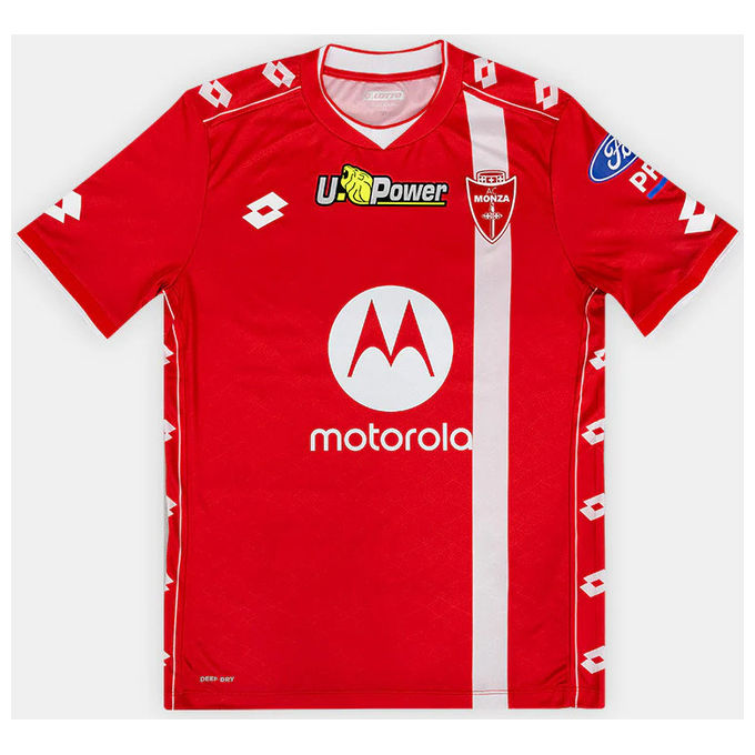 Lotto Maglia Calcio Home Kit Monza Ufficiale 2024 2025 Deep Dry Materiali Riciclati colore Rosso