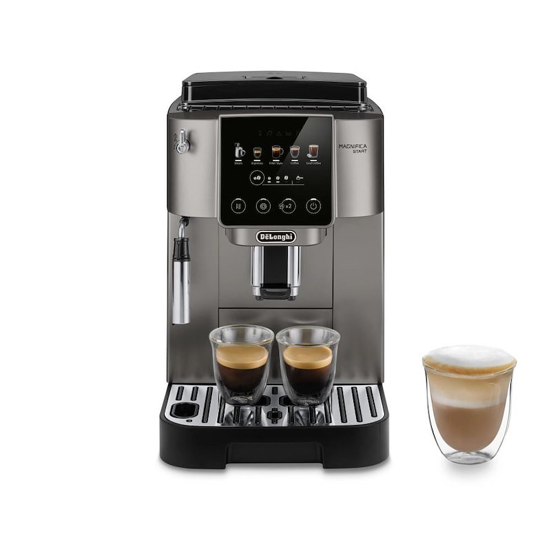 MACCHINA CAFFÈ AUTOMATICA DE'LONGHI ECAM220.50.TB, Pressione pompa 15 bar, Potenza 1450 W, Funzione Regolazione macinatura, Programma pulizia, Titanium - Black