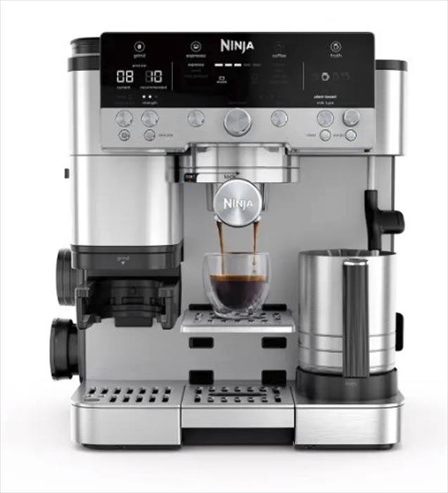 MACCHINA CAFFÈ AUTOMATICA NINJA LUXE CAFÉ PREMIER 3-IN-1, Compatibile con Grani e macinato, Pressione pompa 14 bar, Potenza 1650 W, Serbatoio acqua 2 l, Disattivazione automatica, Argento