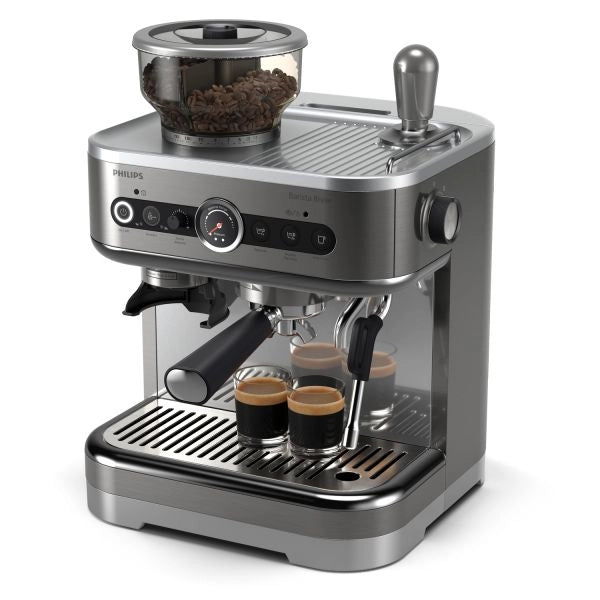 MACCHINA CAFFÈ AUTOMATICA PHILIPS Barista Brew PSA3228/01, Pressione pompa 15 bar, Potenza 1350 W, Funzione Regolazione macinatura, Argento