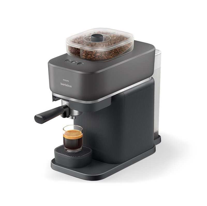 MACCHINA CAFFÈ AUTOMATICA PHILIPS Baristina BAR320/60, Compatibile con Grani e macinato, Pressione pompa 16 bar, Potenza 1550 W, Serbatoio acqua 1,2 l, Disattivazione automatica, Nero