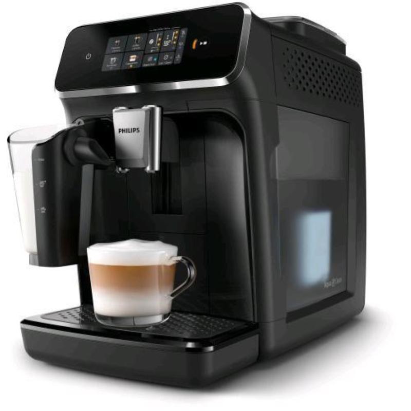 MACCHINA CAFFÈ AUTOMATICA PHILIPS Series 2300 LatteGo EP2331/10, Pressione pompa 15 bar, Potenza 1500 W, Programmi Espresso, caffè, cappuccino, acqua calda, Funzione Regolazione macinatura, Programma pulizia, Nero