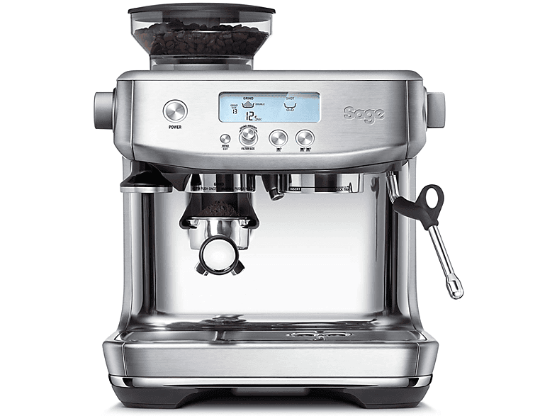 MACCHINA CAFFÈ AUTOMATICA SAGE THE BARISTA PRO, Pressione pompa 9 bar, Potenza 1650 W, Programmi Espresso singolo, doppio, Manual Shot, Shot Temperature, Reset Defaults, Funzione Regolazione macinatura, BRUSHED STAINLESS STEEL MACCHINA CAFFÈ AUTOMATICA SAGE THE BARISTA PRO, Pressione pompa 9 bar, Potenza 1650 W, Programmi Espresso singolo, doppio, Manual Shot, Shot Temperature, Reset Defaults, Funzione Regolazione macinatura, BRUSHED STAINLESS STEEL
