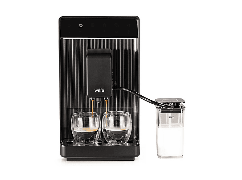 MACCHINA CAFFÈ AUTOMATICA WILFA VOLO AUTOMATIC , Pressione pompa 20 bar, Potenza 1690 W, Funzione Regolazione macinatura, Programma pulizia, Black