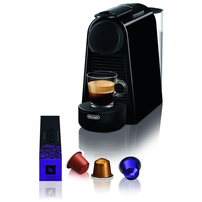 MACCHINA CAFFÈ CAPSULE DE'LONGHI Essenza Mini EN85.B, Compatibile con Capsule Nespresso, Pressione pompa 19 bar, Potenza 1370 W, Serbatoio acqua 0,6 l, Disattivazione automatica, NERO