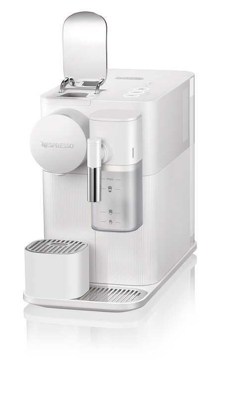 MACCHINA CAFFÈ CAPSULE DE'LONGHI Lattissima One EN510.W, Compatibile con Capsule Nespresso, Pressione pompa 19 bar, Potenza 1450 W, Serbatoio acqua 1 l, Disattivazione automatica, Bianco