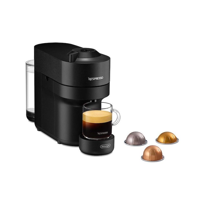 MACCHINA CAFFÈ CAPSULE DE'LONGHI Vertuo Pop ENV90.B, Compatibile con Capsule Nespresso, Potenza 1260 W, Serbatoio acqua 0,56 l, Nero