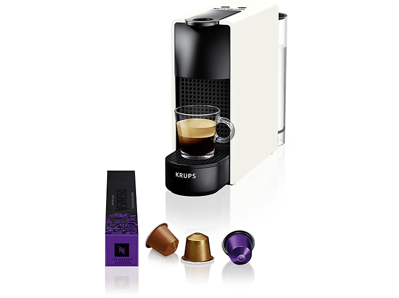 MACCHINA CAFFÈ CAPSULE KRUPS Essenza Mini XN1101K, Compatibile con Capsule Nespresso, Pressione pompa 19 bar, Potenza 1310 W, Serbatoio acqua 0,6 l, Disattivazione automatica, bianco