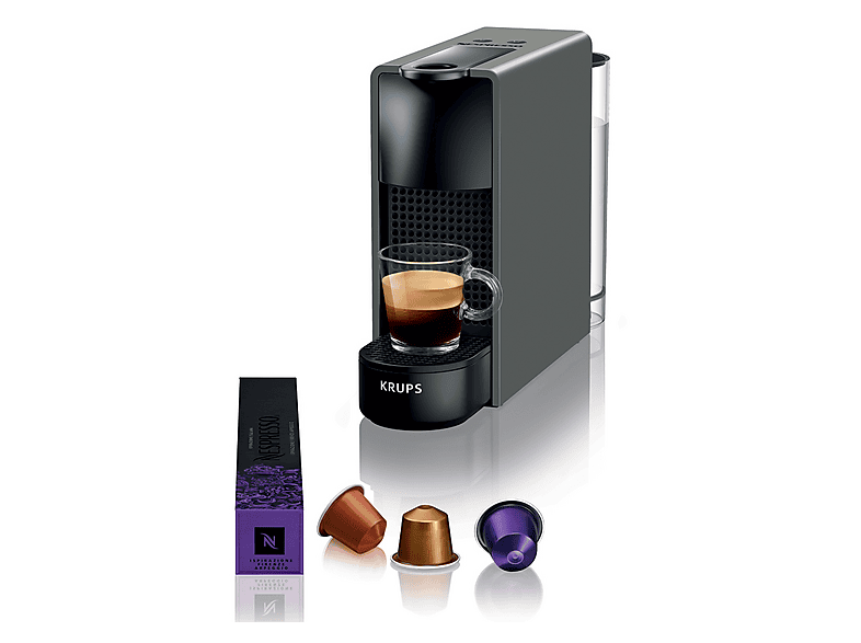 MACCHINA CAFFÈ CAPSULE KRUPS Essenza Mini XN110BK, Compatibile con Capsule Nespresso, Pressione pompa 19 bar, Potenza 1310 W, Serbatoio acqua 0,6 l, Disattivazione automatica, grigio scuro MACCHINA CAFFÈ CAPSULE KRUPS Essenza Mini XN110BK, Compatibile con Capsule Nespresso, Pressione pompa 19 bar, Potenza 1310 W, Serbatoio acqua 0,6 l, Disattivazione automatica, grigio scuro