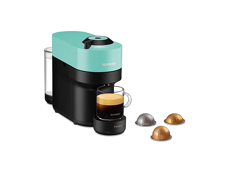 MACCHINA CAFFÈ CAPSULE KRUPS Vertuo Pop XN9204K, Compatibile con Capsule Nespresso, Potenza 1300 W, Serbatoio acqua 0,56 l, Disattivazione automatica, AQUA MINT