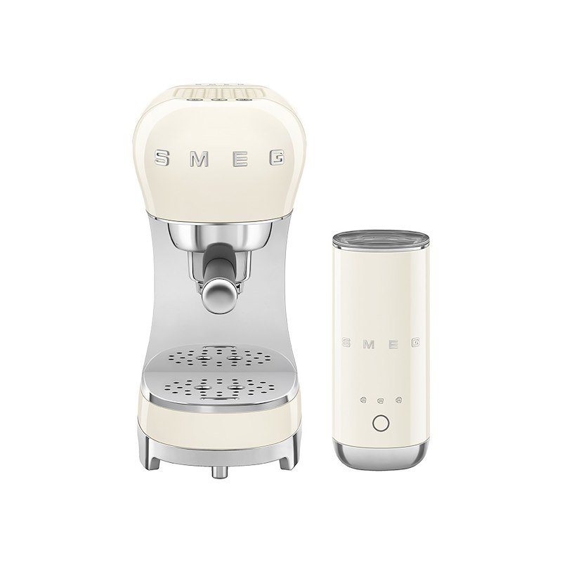 MACCHINA CAFFÈ ESPRESSO SMEG ECF12CREU, Compatibile con Macinato, Pressione pompa 15 bar, Potenza 1350 W, Serbatoio acqua 1,1 l, Crena