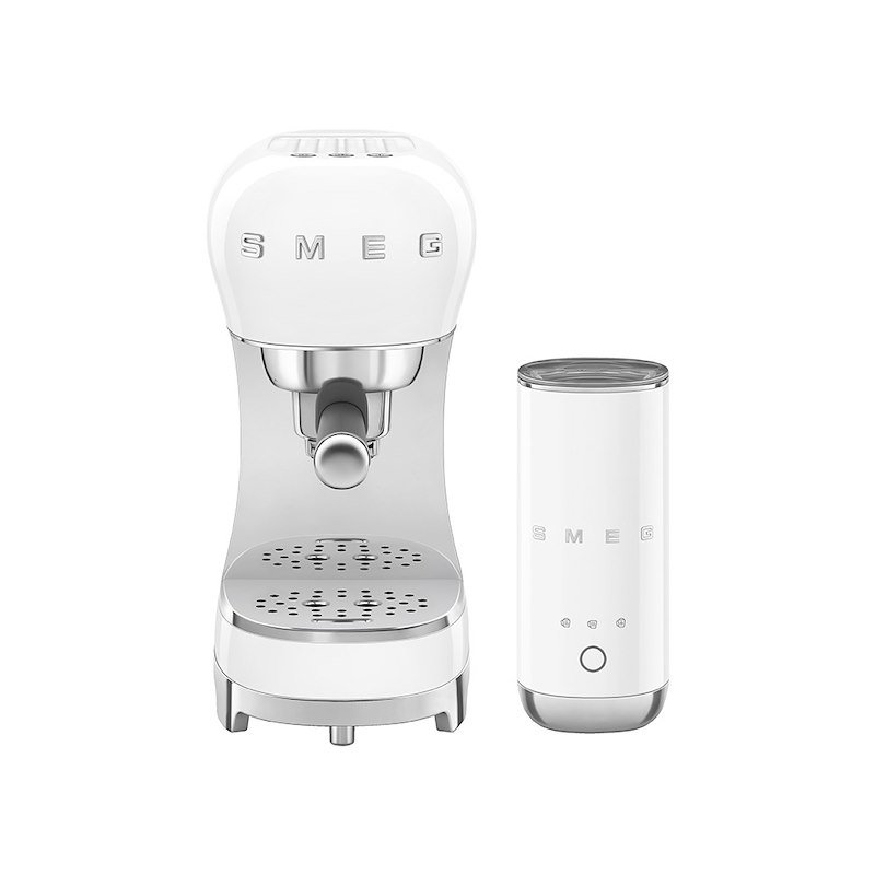 MACCHINA CAFFÈ ESPRESSO SMEG ECF12WHEU, Compatibile con Macinato, Pressione pompa 15 bar, Potenza 1350 W, Serbatoio acqua 1,1 l, Bianco