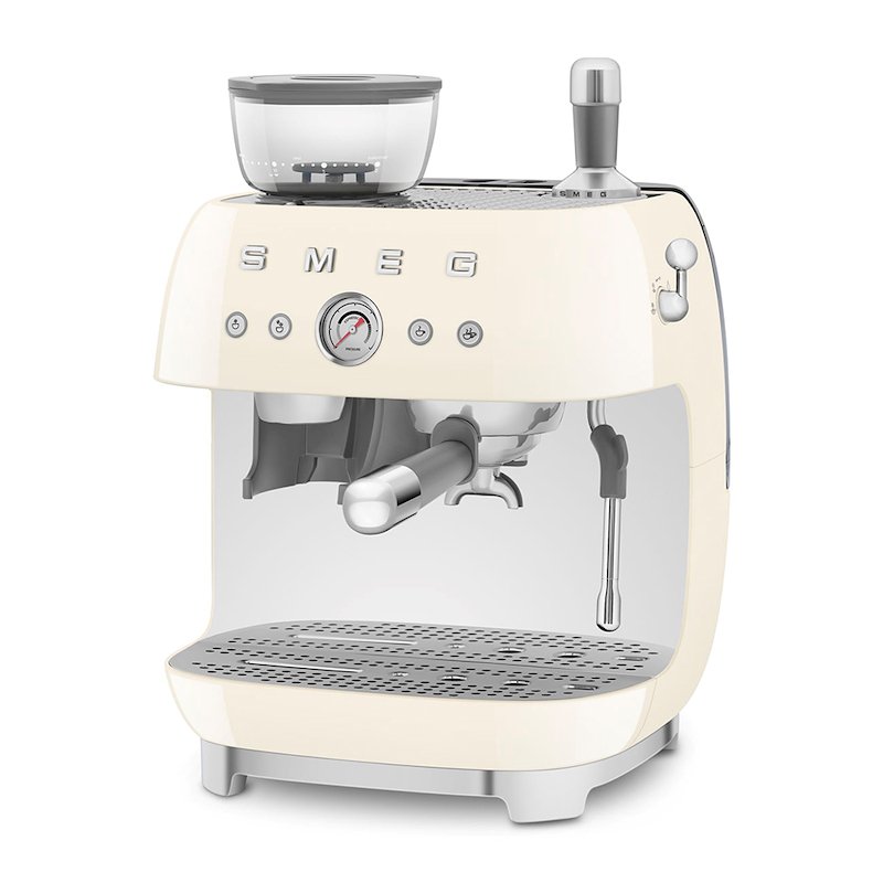 MACCHINA CAFFÉ SMEG EGF03CREU, Compatibile con Grani e macinato, Pressione pompa 15 bar, Potenza 1650 W, Serbatoio acqua 2,4 l, crema