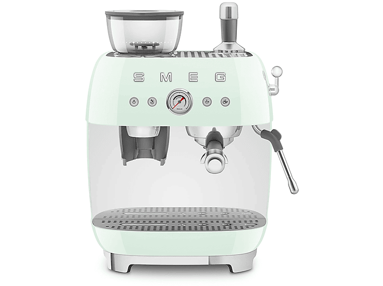 MACCHINA CAFFÉ SMEG EGF03PGEU, Compatibile con Grani e macinato, Pressione pompa 15 bar, Potenza 1650 W, Serbatoio acqua 2,4 l, VERDE