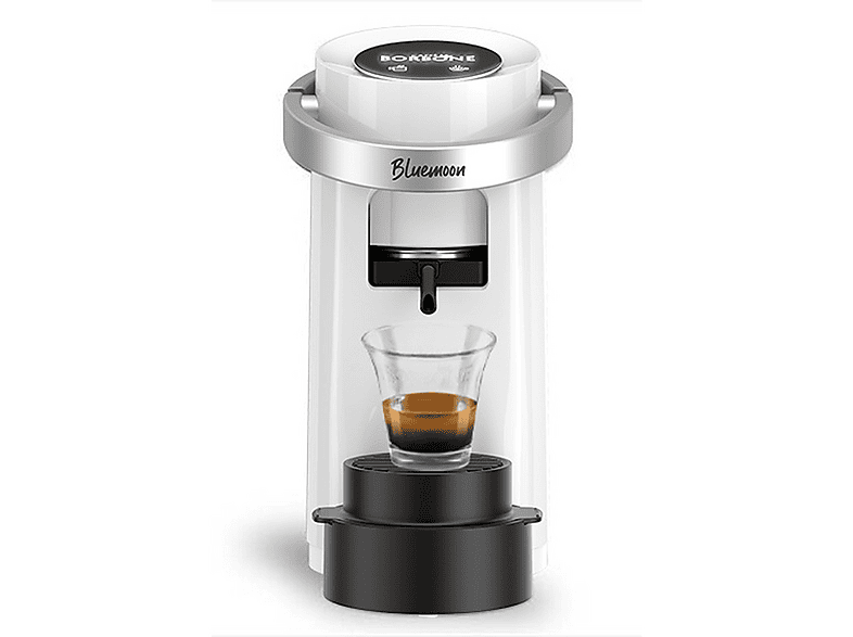 Macchina da Caffè CAFFÈ BORBONE Bluemoon - Compatibile con Cialde ESE 44mm – Multifunzione per Espresso, Infusi e Bevande Calde, Pressione 15 bar, Serbatoio 0.9L Bianco