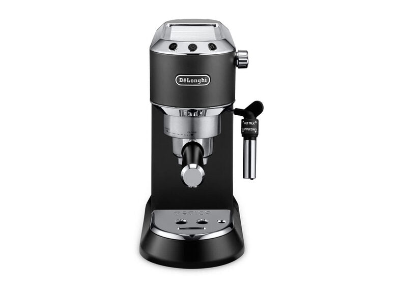 Macchina da Caffè Manuale Espresso e Cappuccino DE'LONGHI Dedica EC685.BK, Compatibile con Macinato o Cialde E.S.E., Spegnimento Automatico, Serbatoio Estraibile 1.1L, 1350W, 15bar, Nero