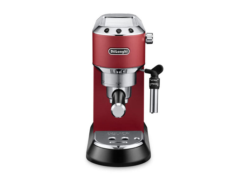 Macchina da Caffè Manuale Espresso e Cappuccino DE'LONGHI Dedica EC685.R, Compatibile con Macinato o Cialde E.S.E., Spegnimento Automatico, Serbatoio Estraibile 1.1L, 1350W, 15bar, Rosso Macchina da Caffè Manuale Espresso e Cappuccino DE'LONGHI Dedica EC685.R, Compatibile con Macinato o Cialde E.S.E., Spegnimento Automatico, Serbatoio Estraibile 1.1L, 1350W, 15bar, Rosso