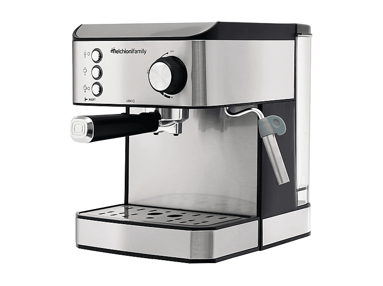 Macchina da caffè Semiautomatica MELCHIONI FAMILY ROBUSTA PLUS, Compatibile con Capsule Nespresso, Cialde E.S.E. e Caffè Macinato, 850 W, 20 bar, Serbatoio acqua 1.6 L, Silver Macchina da caffè Semiautomatica MELCHIONI FAMILY ROBUSTA PLUS, Compatibile con Capsule Nespresso, Cialde E.S.E. e Caffè Macinato, 850 W, 20 bar, Serbatoio acqua 1.6 L, Silver