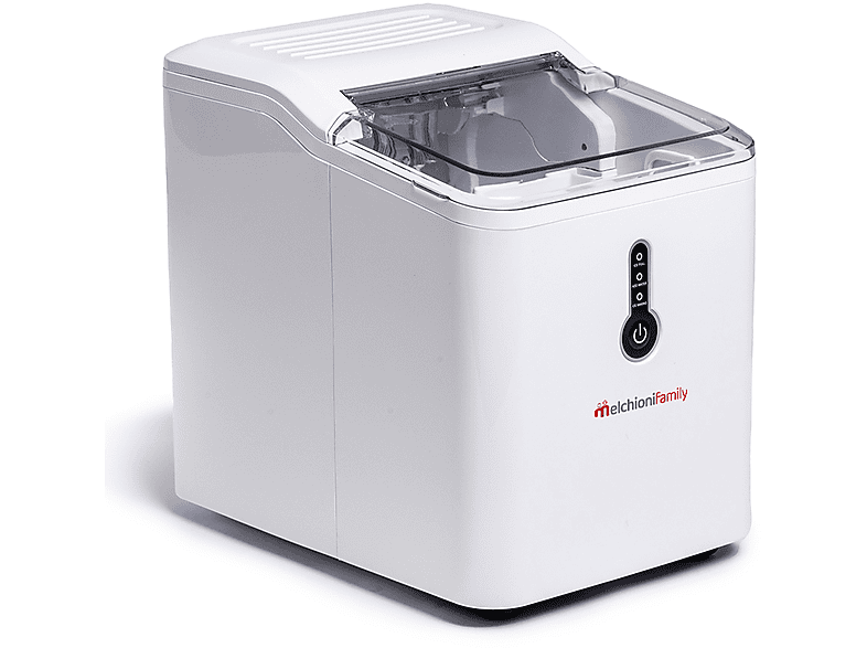 MACCHINA DEL GHIACCIO MELCHIONI FAMILY CUBIK, Potenza massima 120 W, Recipiente da 1,5 l, 1 velocità, Coperchio trasparente, BIANCO MACCHINA DEL GHIACCIO MELCHIONI FAMILY CUBIK, Potenza massima 120 W, Recipiente da 1,5 l, 1 velocità, Coperchio trasparente, BIANCO