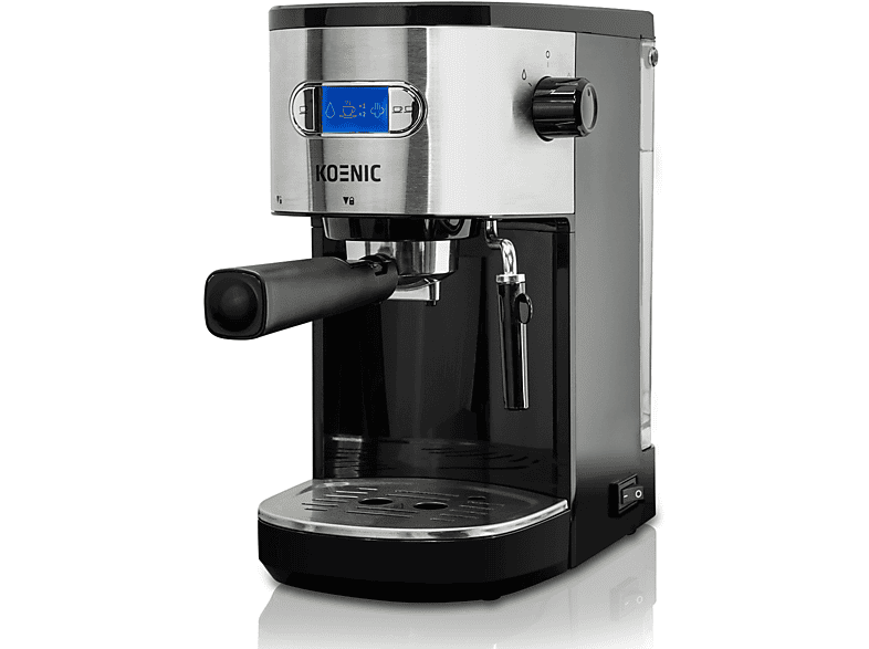 Macchina per caffè Espresso KOENIC KEM 2320, Compatibile con Macinato, 1450 W, 20 bar, Serbatoio acqua 1.2 L