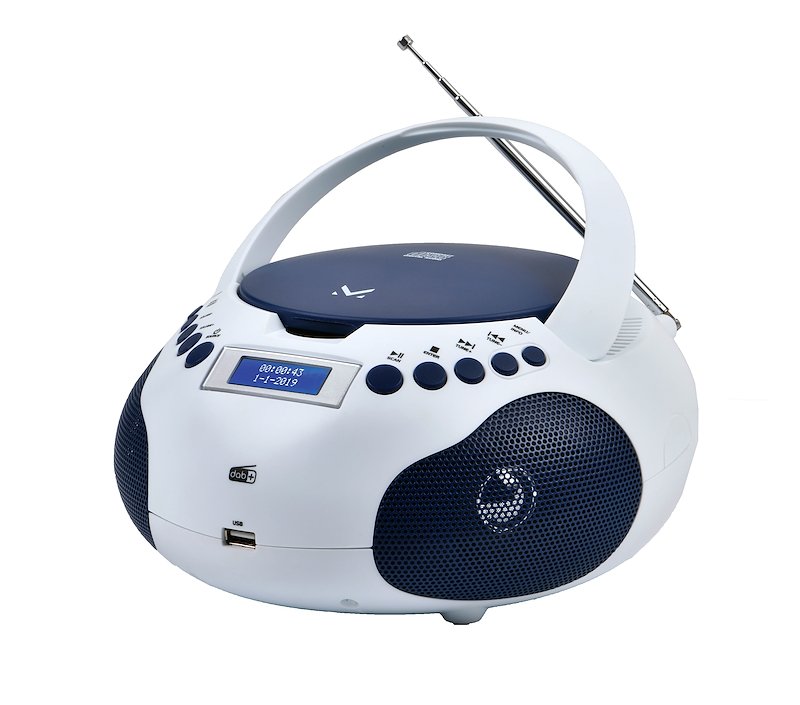 Majestic - Lettore Cd Audio/mp3 Portatile Ah 265dab-bianco/blu