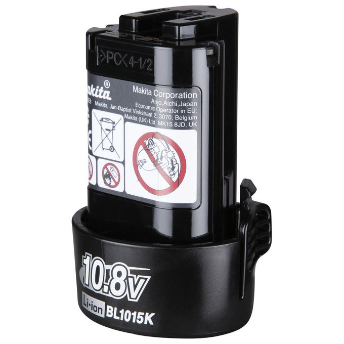 Makita 0197050357557 Batteria di Ricambio BL1015K 10.8V 1.5 Ah Li-Ion per Utensili a Batteria Makita 0197050357557 Batteria di Ricambio BL1015K 10.8V 1.5 Ah Li-Ion per Utensili a Batteria