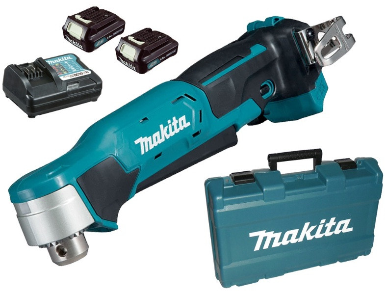 Makita - 12v Aku Trapano Angolare, 2x Batteria Li-ion Cxt Da 2,0 Ah, Caricabatterie Da332dsae Makita - 12v Aku Trapano Angolare, 2x Batteria Li-ion Cxt Da 2,0 Ah, Caricabatterie Da332dsae