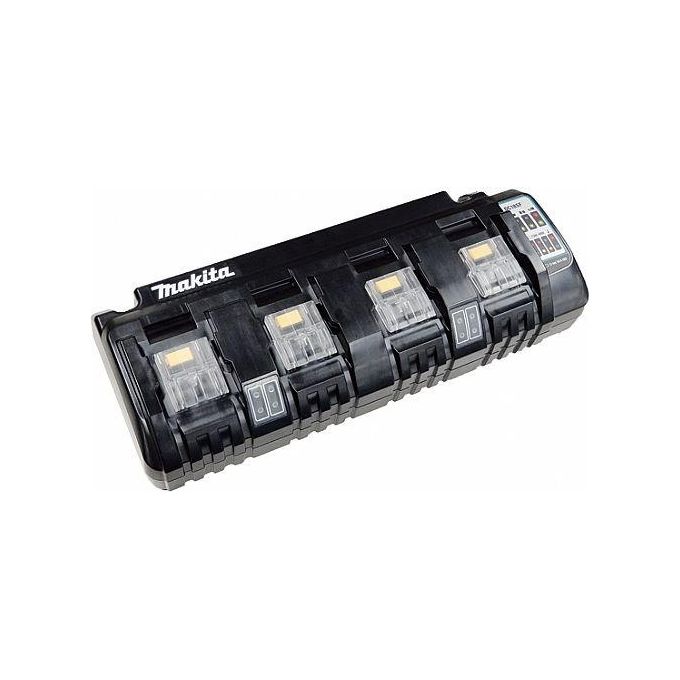 Makita 196426-3 DC18SF Caricatore per batteria quadruplo 14,4 18 V con ventola di raffreddamento tempo ricarica da 30 min color Nero Makita 196426-3 DC18SF Caricatore per batteria quadruplo 14,4 18 V con ventola di raffreddamento tempo ricarica da 30 min color Nero