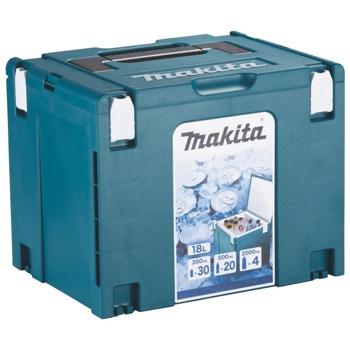 Makita 198253-4 MAKPAC Scatola Isolata Termica 18L Raffreddamento Passivo con Maniglia Ampia e Tracolla Inclusa colore Blu