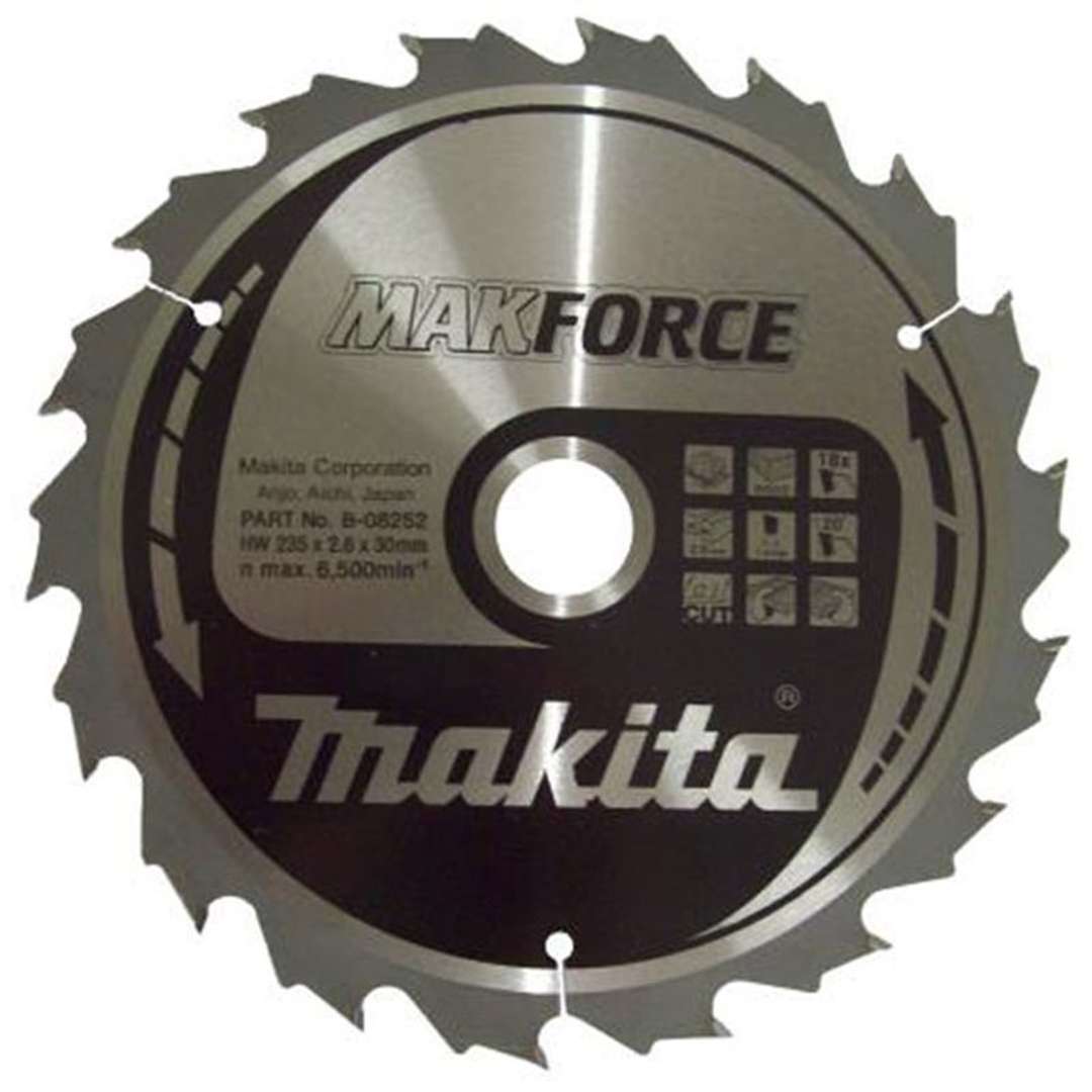 Makita - Accessori - Lama Da Sega Circolare Per Legno 235x30 Mm, 18 Denti B-08252