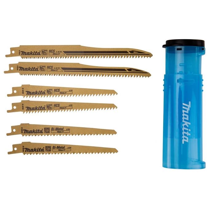 Makita B-44432 Set Lame per Seghetto Alternativo 6 pz HCS BiM Legno e Legno con Chiodi colore Rame